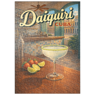 Darstellung des Puzzle Motivs puzzleplate Daiquiri - Cuba, Tropical Bar Scene 500 Puzzle
