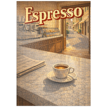 Darstellung des Puzzle Motivs puzzleplate Italian Espresso - Cafe Scene 1000 Puzzle