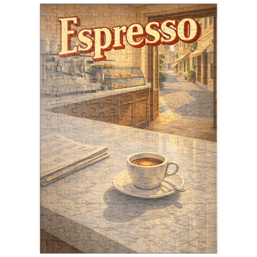 Darstellung des Puzzle Motivs puzzleplate Italian Espresso - Cafe Scene 200 Puzzle