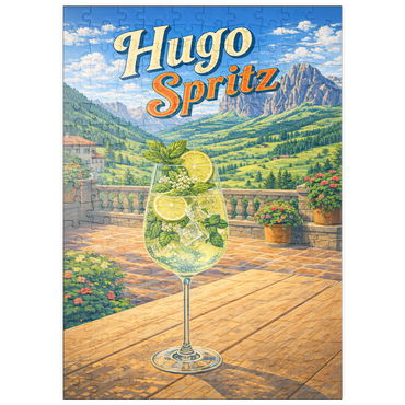 Darstellung des Puzzle Motivs puzzleplate Hugo Spritz - Alpine Mountain Terrace 200 Puzzle