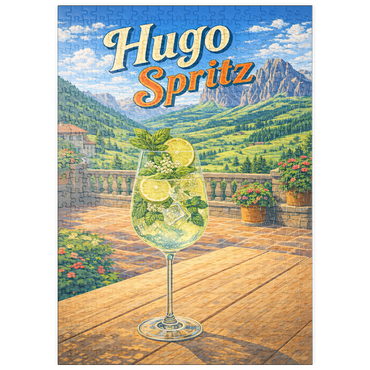 Darstellung des Puzzle Motivs puzzleplate Hugo Spritz - Alpine Mountain Terrace 500 Puzzle