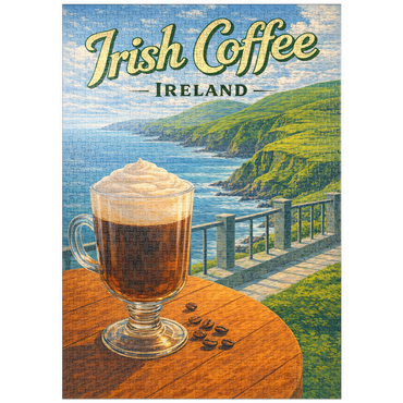 Darstellung des Puzzle Motivs puzzleplate Irish Coffee - Ireland's Coastal Cliffs 1000 Puzzle