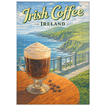 Darstellung des Puzzle Motivs puzzleplate Irish Coffee - Ireland's Coastal Cliffs 100 Puzzle
