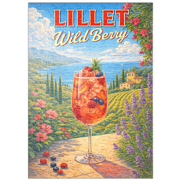 Darstellung des Puzzle Motivs puzzleplate Lillet Wild Berry - French Riviera Coastal Cocktail Sunset 200 Puzzle