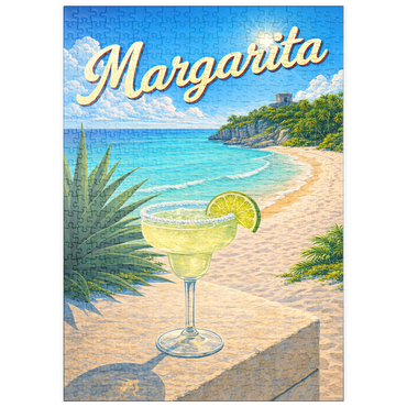 Darstellung des Puzzle Motivs puzzleplate Margarita - Beach Cocktail at Sunset 500 Puzzle