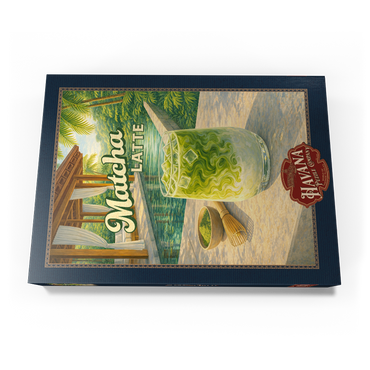 Darstellung des Puzzle Motivs Matcha Latte -Tropical Oasis by the Pool 1000 Puzzle Schachtel Ansicht3