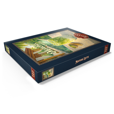 Darstellung des Puzzle Motivs Matcha Latte -Tropical Oasis by the Pool 200 Puzzle Schachtel Ansicht1