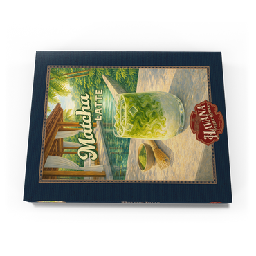 Darstellung des Puzzle Motivs Matcha Latte -Tropical Oasis by the Pool 200 Puzzle Schachtel Ansicht3