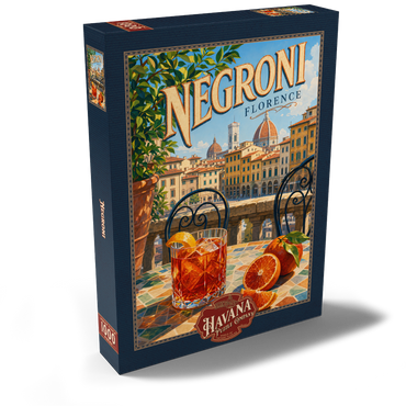 Darstellung des Puzzle Motivs Negroni - Florence Terrace View 1000 Puzzle Schachtel Ansicht2
