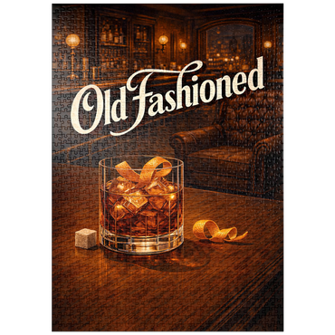Darstellung des Puzzle Motivs puzzleplate Old Fashioned - Whiskey Bar Scene 1000 Puzzle
