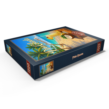 Darstellung des Puzzle Motivs Piña Colada - Puerto Rico Tropical Beach 1000 Puzzle Schachtel Ansicht1