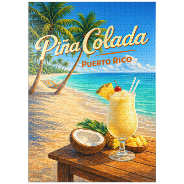 Darstellung des Puzzle Motivs puzzleplate Piña Colada - Puerto Rico Tropical Beach 1000 Puzzle
