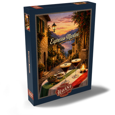 Darstellung des Puzzle Motivs Espresso Martini - Lake Garda 1000 Puzzle Schachtel Ansicht2