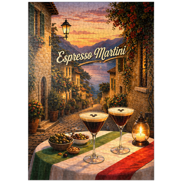 Darstellung des Puzzle Motivs puzzleplate Espresso Martini - Lake Garda 1000 Puzzle