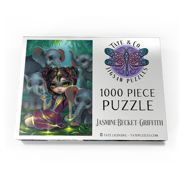 Darstellung des Puzzle Motivs Baby Elephants - Jasmine Becket-Griffith 1000 Puzzle Schachtel Ansicht3