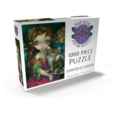 Darstellung des Puzzle Motivs Princess with a Maine Coon Cat - Jasmine Becket-Griffith 1000 Puzzle Schachtel Ansicht2