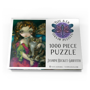 Darstellung des Puzzle Motivs Princess with a Maine Coon Cat - Jasmine Becket-Griffith 1000 Puzzle Schachtel Ansicht3