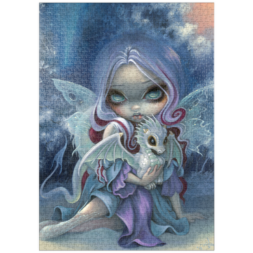 Darstellung des Puzzle Motivs puzzleplate Wintry Dragonling Fairy - Jasmine Becket-Griffith 1000 Puzzle