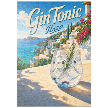 Darstellung des Puzzle Motivs puzzleplate Gin Tonic - Ibiza Coastal View 200 Puzzle