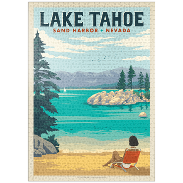 Darstellung des Puzzle Motivs puzzleplate Lake Tahoe: Sand Harbor Sunbathing 1000 Puzzle