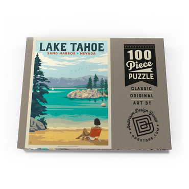 Darstellung des Puzzle Motivs Lake Tahoe: Sand Harbor Sunbathing 100 Puzzle Schachtel Ansicht3