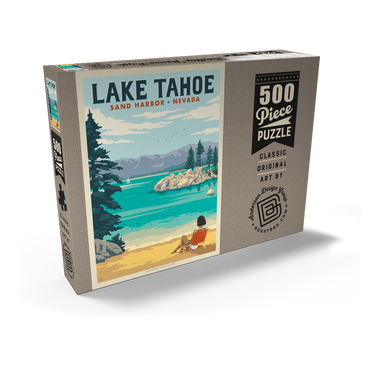 Darstellung des Puzzle Motivs Lake Tahoe: Sand Harbor Sunbathing 500 Puzzle Schachtel Ansicht2