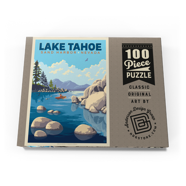 Darstellung des Puzzle Motivs Lake Tahoe: Sand Harbor Kayaker 100 Puzzle Schachtel Ansicht3