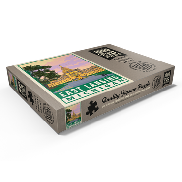 Darstellung des Puzzle Motivs American College Towns: East Lancing, MI 1000 Puzzle Schachtel Ansicht1