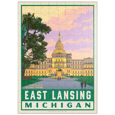 Darstellung des Puzzle Motivs puzzleplate American College Towns: East Lancing, MI 100 Puzzle