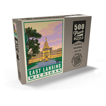 Darstellung des Puzzle Motivs American College Towns: East Lancing, MI 500 Puzzle Schachtel Ansicht2