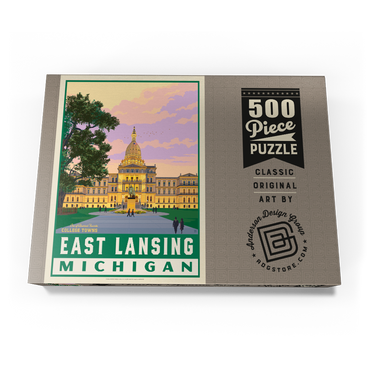 Darstellung des Puzzle Motivs American College Towns: East Lancing, MI 500 Puzzle Schachtel Ansicht3