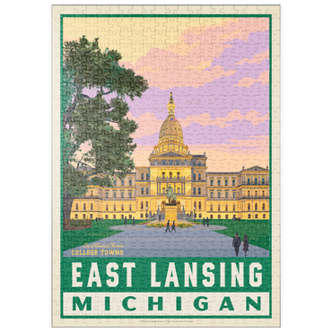 Darstellung des Puzzle Motivs puzzleplate American College Towns: East Lancing, MI 500 Puzzle