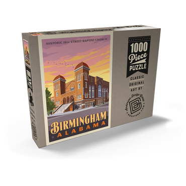 Darstellung des Puzzle Motivs Birmingham, AL: 16th Street Baptist Church 1000 Puzzle Schachtel Ansicht2