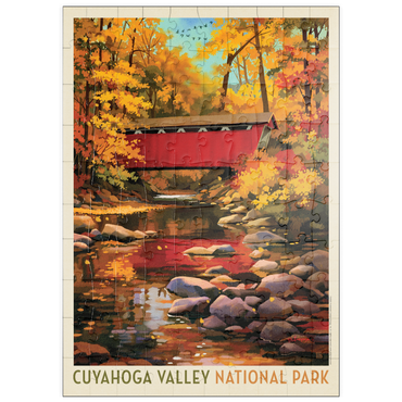 Darstellung des Puzzle Motivs puzzleplate Cuyahoga Valley National Park: Covered Bridge 100 Puzzle