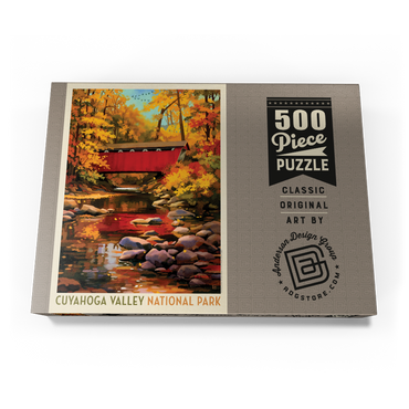 Darstellung des Puzzle Motivs Cuyahoga Valley National Park: Covered Bridge 500 Puzzle Schachtel Ansicht3