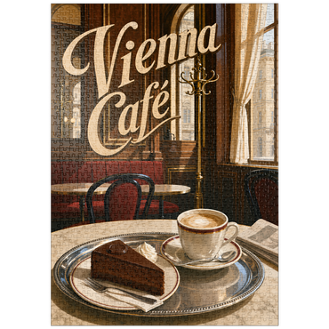 Darstellung des Puzzle Motivs puzzleplate Vienna Cafe Classic Coffeehouse Elegance 1000 Puzzle