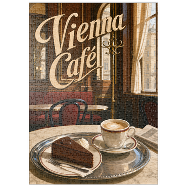 Darstellung des Puzzle Motivs puzzleplate Vienna Cafe Classic Coffeehouse Elegance 500 Puzzle