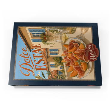 Darstellung des Puzzle Motivs Dolce Estate - Tuscan Villa Aperitivo 1000 Puzzle Schachtel Ansicht3