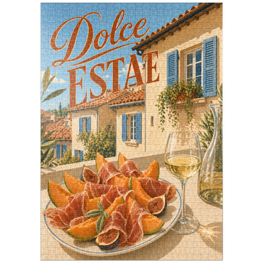 Darstellung des Puzzle Motivs puzzleplate Dolce Estate - Tuscan Villa Aperitivo 1000 Puzzle
