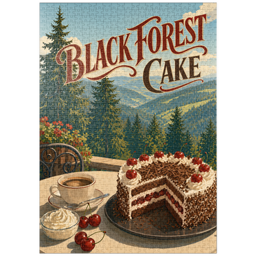 Darstellung des Puzzle Motivs puzzleplate Black Forest Cake - Alpine Mountain View 1000 Puzzle