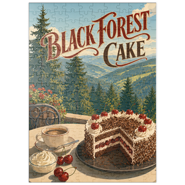 Darstellung des Puzzle Motivs puzzleplate Black Forest Cake - Alpine Mountain View 200 Puzzle