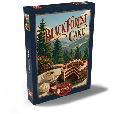 Darstellung des Puzzle Motivs Black Forest Cake - Alpine Mountain View 500 Puzzle Schachtel Ansicht2