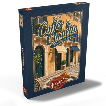 Darstellung des Puzzle Motivs Rome Coffee and Cornetto Morning Breakfast 200 Puzzle Schachtel Ansicht2
