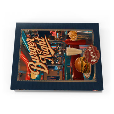 Darstellung des Puzzle Motivs American Diner Burger Night 200 Puzzle Schachtel Ansicht3