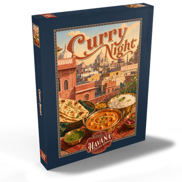 Darstellung des Puzzle Motivs Jaipur India Curry Night Rooftop Feast 100 Puzzle Schachtel Ansicht2