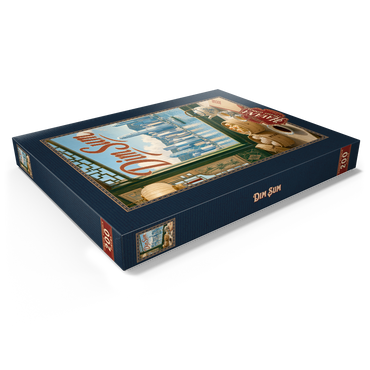 Darstellung des Puzzle Motivs Hong Kong Harbor Skyline Dim Sum Scene 200 Puzzle Schachtel Ansicht1