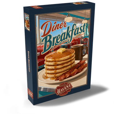 Darstellung des Puzzle Motivs Classic American Diner Breakfast Pancakes 1000 Puzzle Schachtel Ansicht2