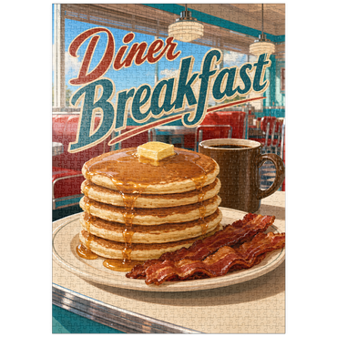 Darstellung des Puzzle Motivs puzzleplate Classic American Diner Breakfast Pancakes 1000 Puzzle