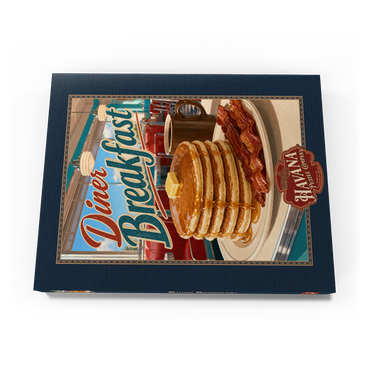 Darstellung des Puzzle Motivs Classic American Diner Breakfast Pancakes 100 Puzzle Schachtel Ansicht3