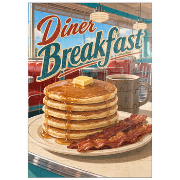 Darstellung des Puzzle Motivs puzzleplate Classic American Diner Breakfast Pancakes 100 Puzzle